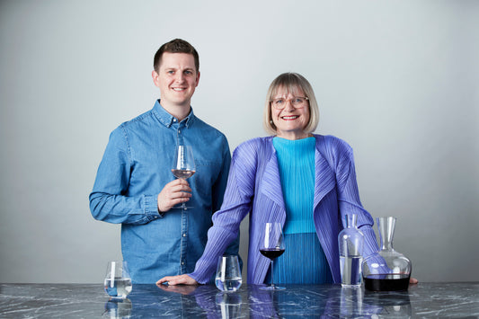 Richard Brendon and Jancis Robinson MW OBE wine glasses