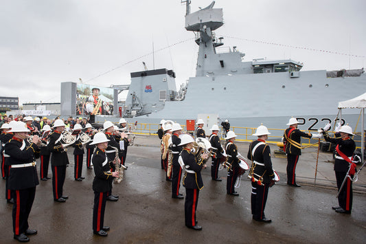 The Royal Navy's newest warship launched with Camel Valley's English Sparkling wine